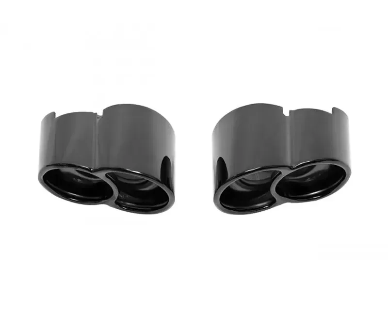 Soul Performance X-50 Style Bolt-On Tips Black Chrome Porsche 996 Turbo 2000-2005 - POR.996T.X50B