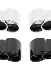 Soul Performance X-50 Style Bolt-On Tips Black Chrome Porsche 996 Turbo 2000-2005                                     - POR.996T.X50B - Image 2