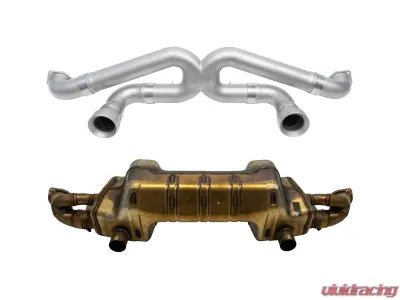 Soul Performance Satin Black Straight Cut Tips Non-Resonated Race Exhaust Porsche 718 GT4 RS 2017+ - POR.718GT4RS.RE.DWST.MB