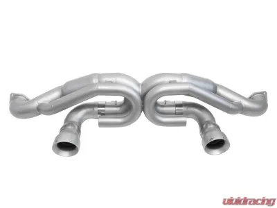 Soul Performance Satin Black Straight Cut Tips Resonated Race Exhaust Porsche 718 GT4 RS 2017+ - POR.718GT4RS.RER.DWST.MB