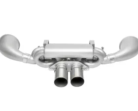 Soul Performance 4inch Slash Cut Single Wall Tips Brushed Finish Valved Exhaust System Porsche 992 GT3 2022+