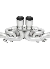 Soul Performance 4inch Straight Cut Single Wall Tips Brushed Finish Valved Exhaust System Porsche 992 GT3 2022+                                     - POR.992GT3.VES.SWT4BR - Image 2