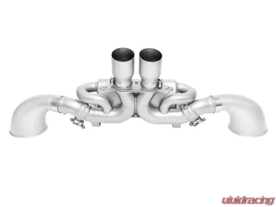 Soul Performance 4inch Straight Cut Single Wall Tips Brushed Finish Valved Exhaust System Porsche 992 GT3 2022+ - POR.992GT3.VES.SWT4BR