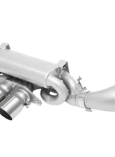 Soul Performance 4inch Straight Cut Single Wall Tips Brushed Finish Valved Exhaust System Porsche 992 GT3 2022+                                     - POR.992GT3.VES.SWT4BR - Image 3