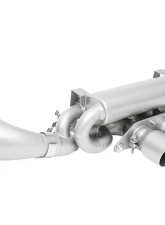 Soul Performance 4inch Straight Cut Single Wall Tips Brushed Finish Valved Exhaust System Porsche 992 GT3 2022+                                     - POR.992GT3.VES.SWT4BR - Image 5