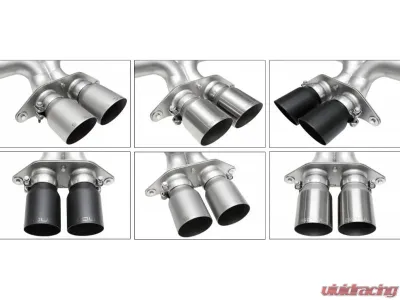 Soul Performance 4inch Straight Cut Single Wall Tips Brushed Finish Valved Exhaust System Porsche 992 GT3 2022+ - POR.992GT3.VES.SWT4BR