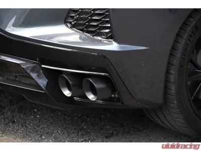 Soul Performance 4inch Jet-Hot Ceramic Matte Black Dual Wall Straight Cut Tips Valved Exhaust System Chevrolet C8 Corvette Non-NPP 2023+ - CHEV.C8.VESVC.SWT.MB