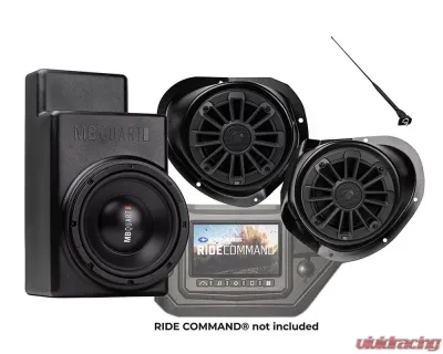 MB Quart Three Speaker 500 Watt Stage 3 Audio System Polaris General (w/ Ride Command) 2016+ - MBQG-STG3-RC-1