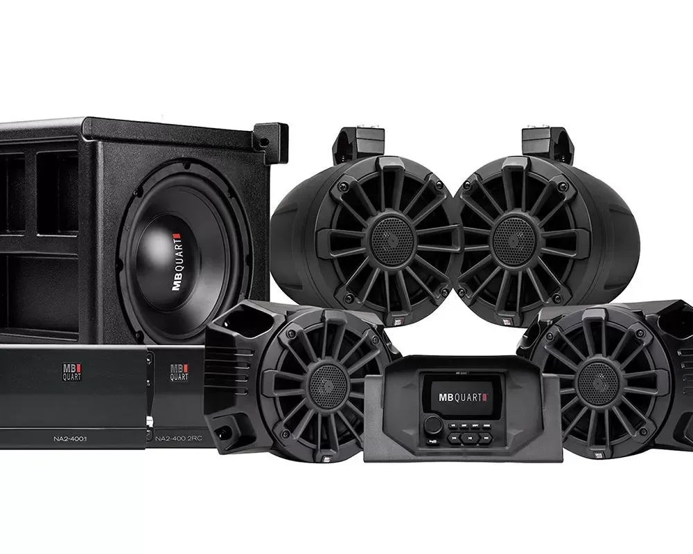 MB Quart 5-Speaker 800 Watt Stage 5 Tuned Audio System Polaris Ranger 2018+ - MBQRG-STG5-1