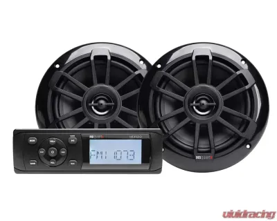 MB Quart Black 160 Watt MDR2.0 Bluetooth Source Unit w/ Two 6.5" Nautic Speakers - MDR2.0S2B