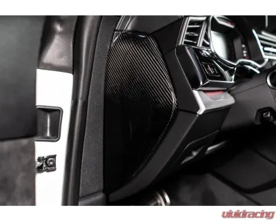 ABT 2pcs Matte Carbon Fiber Dashboard Side Covers - 4M807006110-5