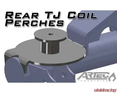 Artec Industries 3" Rear TJ Coil Perches And Retainers Pair - BR1033
