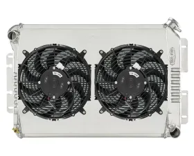 Cold Case Radiators Aluminum Radiator with 12 inch Dual Fan Kit Chevrolet Camaro Big Block | Nova Big Block | Firebird MT 1967-1971