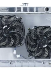 Cold Case Radiators 26x17.5 Aluminum Performance Radiator & Fan Kit Mopar C-Body 1966-1970                                     - MOP757AK - Image 2