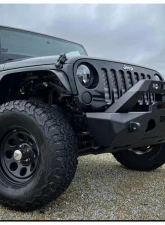 Body Armor 4x4 Stubby Front Bumper Jeep Wrangler JK/ JL | Gladiator JT 2007-2022                                     - JP-19535 - Image 4