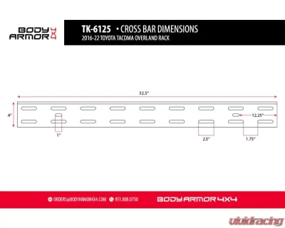 Body Armor 4x4 ROCKSTEP - TK-6125-CRSBAR