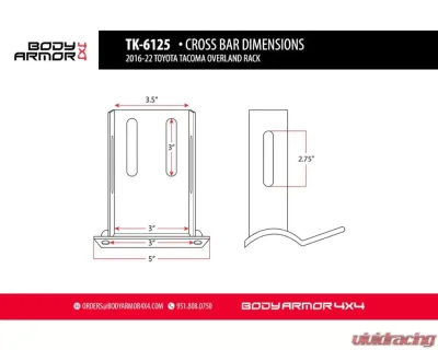 Body Armor 4x4 ROCKSTEP - TK-6125-CRSBAR