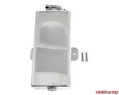 Granatelli Motorsports 2.5qt 1/4in NPT In 1/8in NPT Alum Rectangular Coolant Tank- Polished - 500302