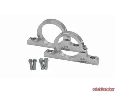 Granatelli Motorsports 1.50" 38mm Aluminum Fuel Filter Mounting Brackets Clear Anodize - 383538C
