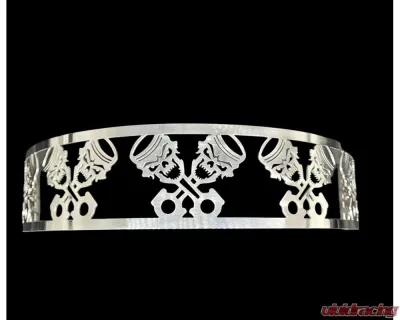 Granatelli Motorsports Blingz Beauty Bandz, 14" Diameter, 3" Tall Air Cleaner Grill - Skullz and Rods - 750004