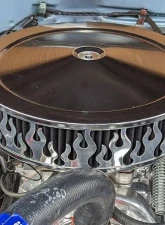 Granatelli Motorsports Blingz Beauty Bandz, 14" Diameter, 3" Tall Air Cleaner Grill - Flames                                     - 750005 - Image 2