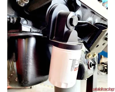 Granatelli Motorsports Oil Filter Adapter Rotates 90 Degree Black Billet Ford Mustang | Bronco 1965-1977 - 796880