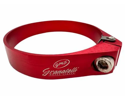 Granatelli Motorsports 1.50" Aluminum Hose Clamps O.D. Clamp. I.D. Adjustment Range 42 - 44mm - Red - 971200R