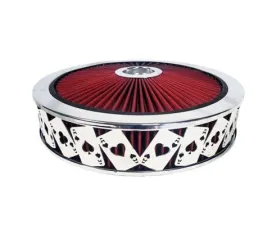 Granatelli Motorsports Blingz Beauty Bandz Red and Chrome Air Filter Assembly Craps