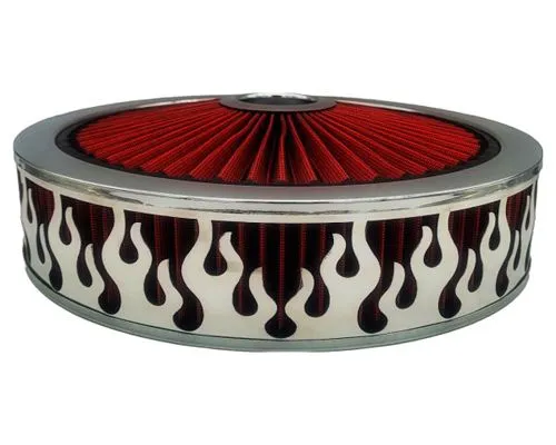 Granatelli Motorsports Blingz Beauty Bandz Red and Chrome Air Filter Assembly Craps - 750044