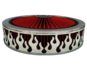 Granatelli Motorsports Blingz Beauty Bandz Red and Chrome Air Filter Assembly Craps