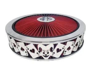 Granatelli Motorsports Blingz Beauty Bandz Red and Chrome Air Filter Assembly Craps