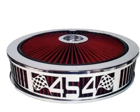 Granatelli Motorsports Blingz Beauty Bandz Red and Chrome Air Filter Assembly Craps
