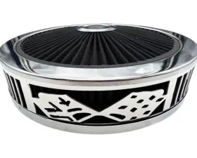 Granatelli Motorsports Blingz Beauty Bandz Black And Chrome Air Filter Assembly Craps