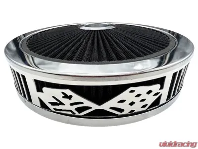 Granatelli Motorsports Blingz Beauty Bandz Black And Chrome Air Filter Assembly Craps - 750032