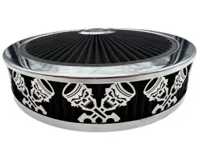 Granatelli Motorsports Blingz Beauty Bandz Black And Chrome Air Filter Assembly Craps
