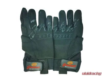 Granatelli Motorsports Mechanics Work Gloves All Black w/ Touch Screen Sensitive Finger Medium - 706530