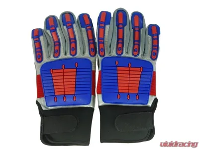Granatelli Motorsports Off Road Style Work Gloves Red, Blue, Gray and Black X-Large - 706529