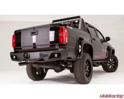 Fab Fours Black Powdercoated Vengeance Rear Bumper with Sensor Chevrolet Colorado 2015-2022 - CC21-E3352-1
