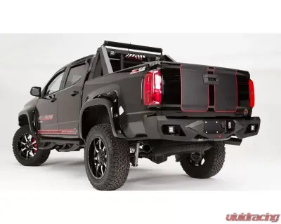 Fab Fours Black Powdercoated Vengeance Rear Bumper with Sensor Chevrolet Colorado 2015-2022 - CC21-E3352-1