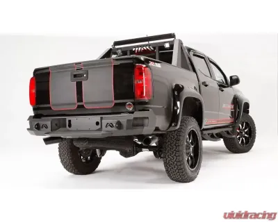 Fab Fours Black Powdercoated Premium Rear Bumper with Sensor Chevrolet Colorado 2015-2022 - CC21-W3351-1