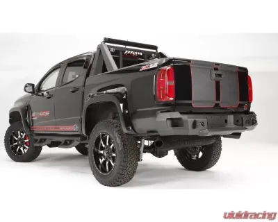 Fab Fours Black Powdercoated Premium Rear Bumper with Sensor Chevrolet Colorado 2015-2022 - CC21-W3351-1