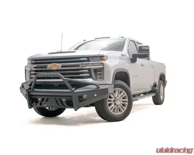 Fab Fours Black Powdercoated Black Steel Elite Front Bumper with Sensor Chevrolet Silverado 2500 | 3500 2020-2022 - CH20-Q4961-1