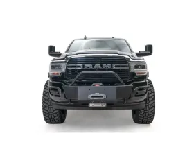 Fab Fours Black Powdercoated Large Frame Winch Mount Dodge Ram 2500 | 3500 2019-2022
