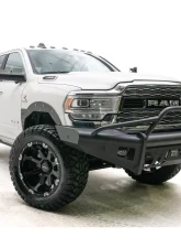 Fab Fours Black Powdercoated Black Steel Elite Front Bumper with Pre-Runner Guard and Sensor Dodge Ram 2500 | 3500 2019-2022                                     - DR19-Q4462-1 - Image 3