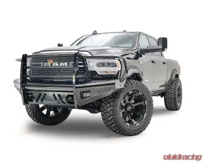 Fab Fours Black Powdercoated Black Steel Front Bumper with Full Guard Dodge Ram 2500 | 3500 2019-2022 - DR19-S4460-1