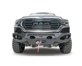 Fab Fours Black Powdercoated Matrix Front Bumper Dodge Ram 1500 2019-2022