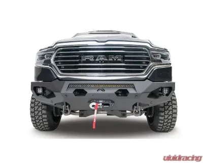 Fab Fours Black Powdercoated Matrix Front Bumper Dodge Ram 1500 2019-2022 - DR19-X4251-1
