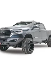 Fab Fours Black Powdercoated Matrix Front Bumper Dodge Ram 1500 2019-2022                                     - DR19-X4251-1 - Image 2