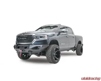 Fab Fours Black Powdercoated Matrix Front Bumper Dodge Ram 1500 2019-2022 - DR19-X4251-1