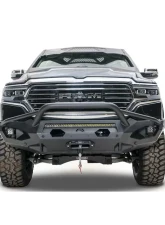 Fab Fours Black Powdercoat Matrix Front Bumper with Pre-Runner Guard Dodge Ram 1500 2019-2022                                     - DR19-X4252-1 - Image 3